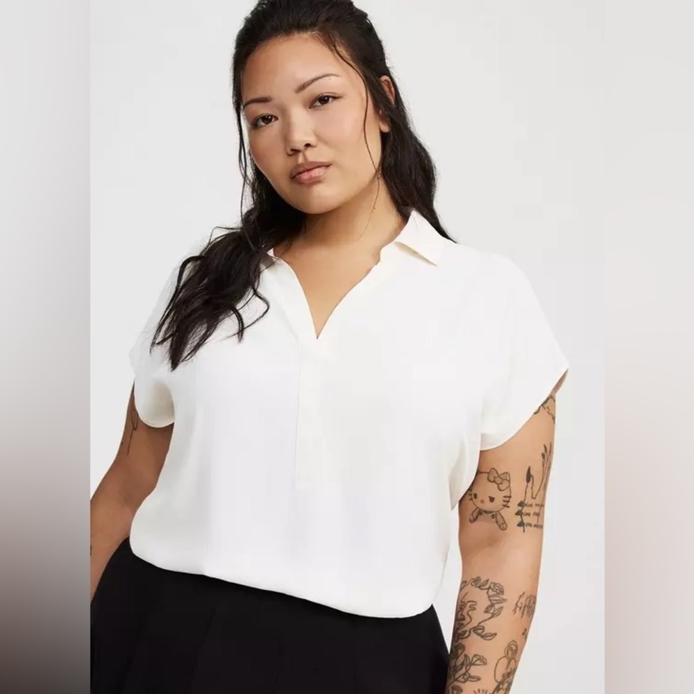 Torrid Georgette Dolman Popover Top